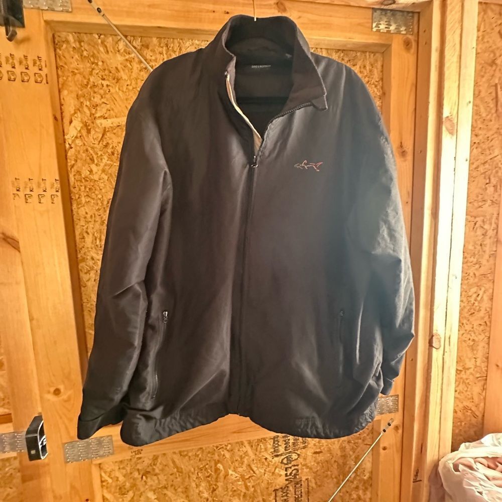 Greg Norman Collection Black Windbreaker